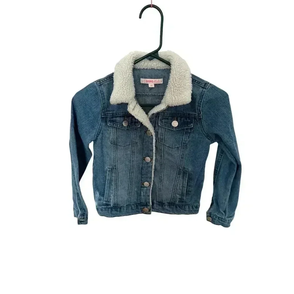 CI Sono‎ kids 10 Faux fur collar denim Jacket